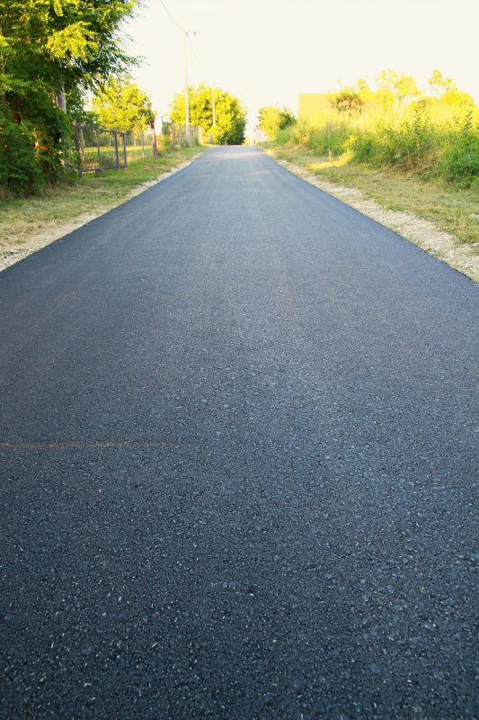 Asphalt Driveway with Clear Lines